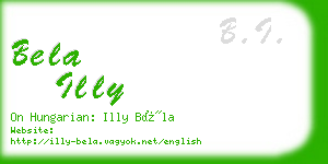 bela illy business card